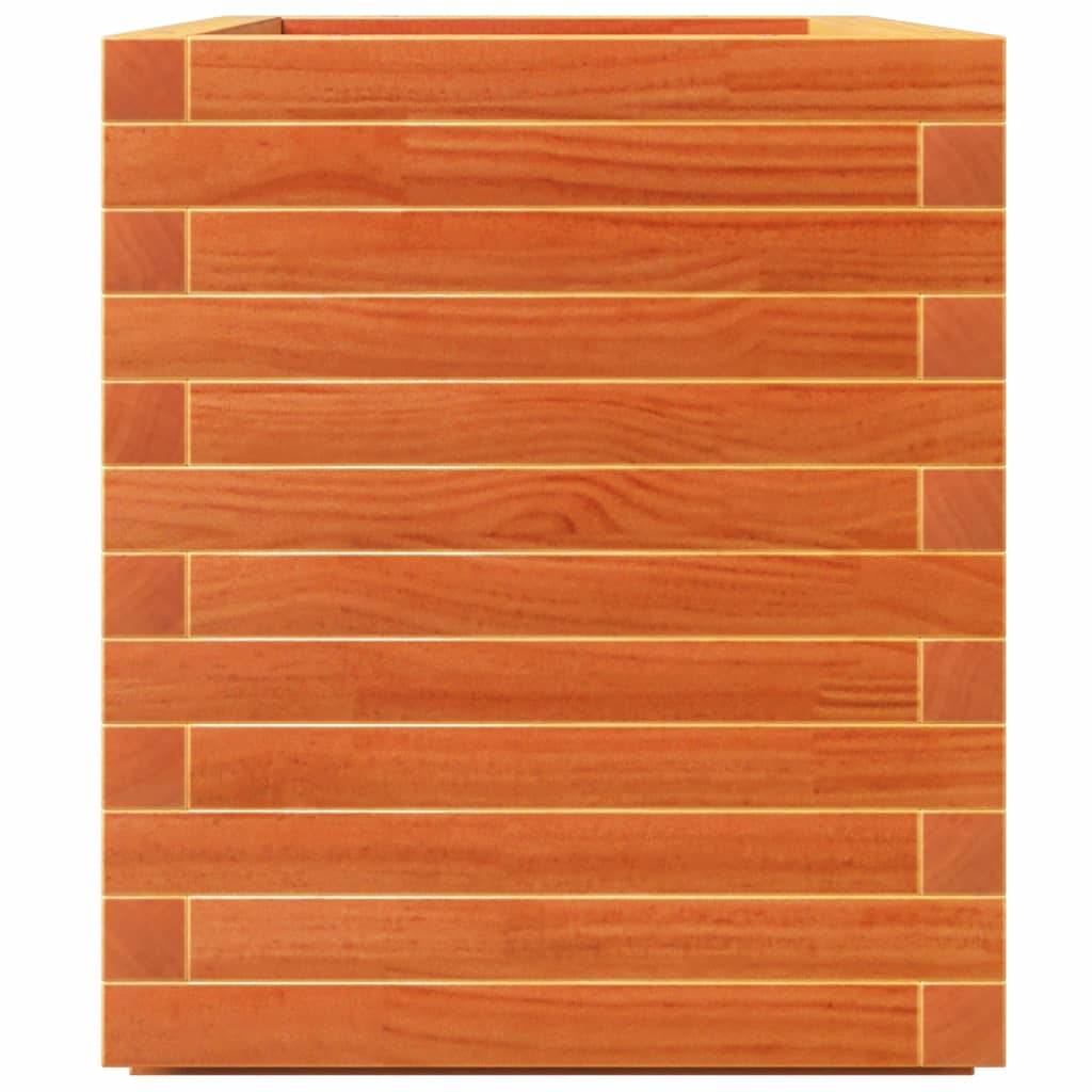 Fioriera Giardino Marrone Cera 70X40X49,5Cm Legno Massello Pino Impregnato Naturale
