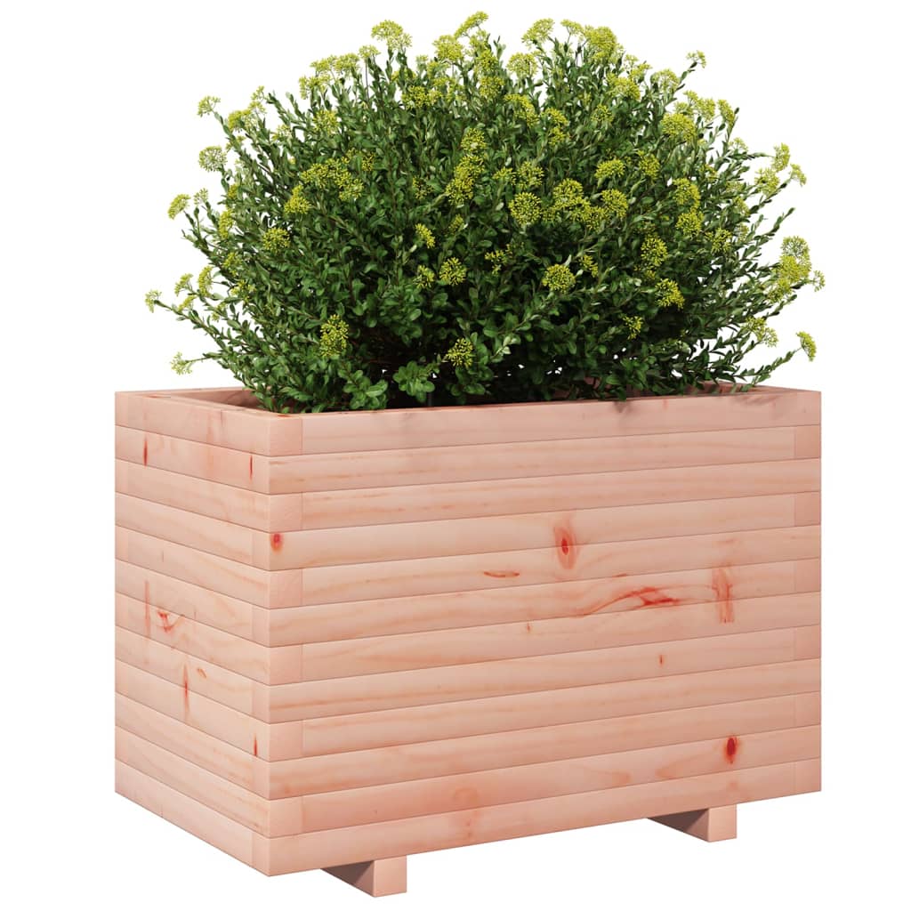 Fioriera Da Giardino 70X40X49,5 Cm In Legno Massello Di Douglas Bianco