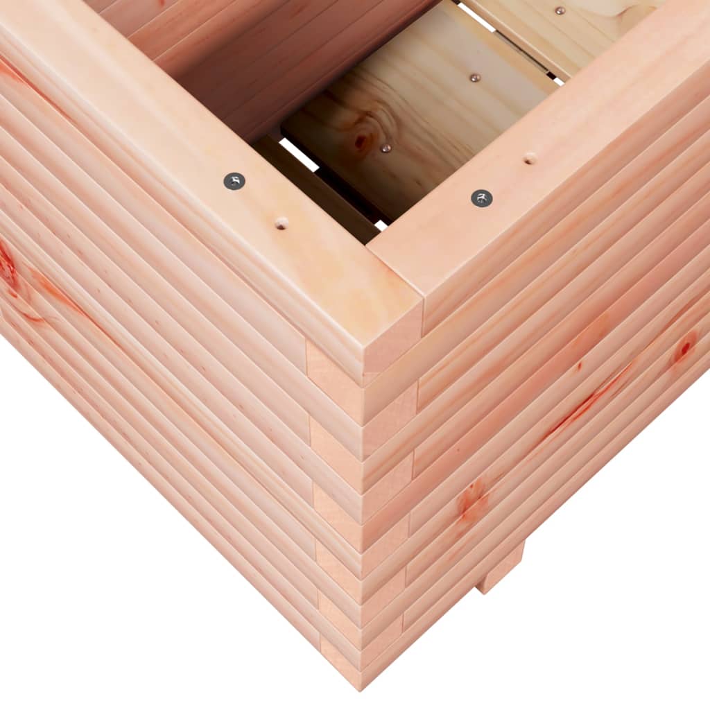 Fioriera Da Giardino 70X40X49,5 Cm In Legno Massello Di Douglas Bianco
