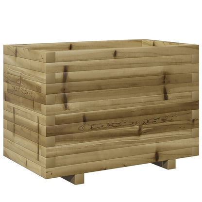 Fioriera Da Giardino 70X40X49,5 Cm In Legno Di Pino Impregnato Impregnato Naturale