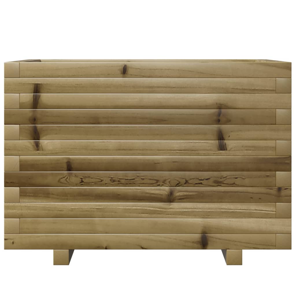 Fioriera Da Giardino 70X40X49,5 Cm In Legno Di Pino Impregnato Impregnato Naturale