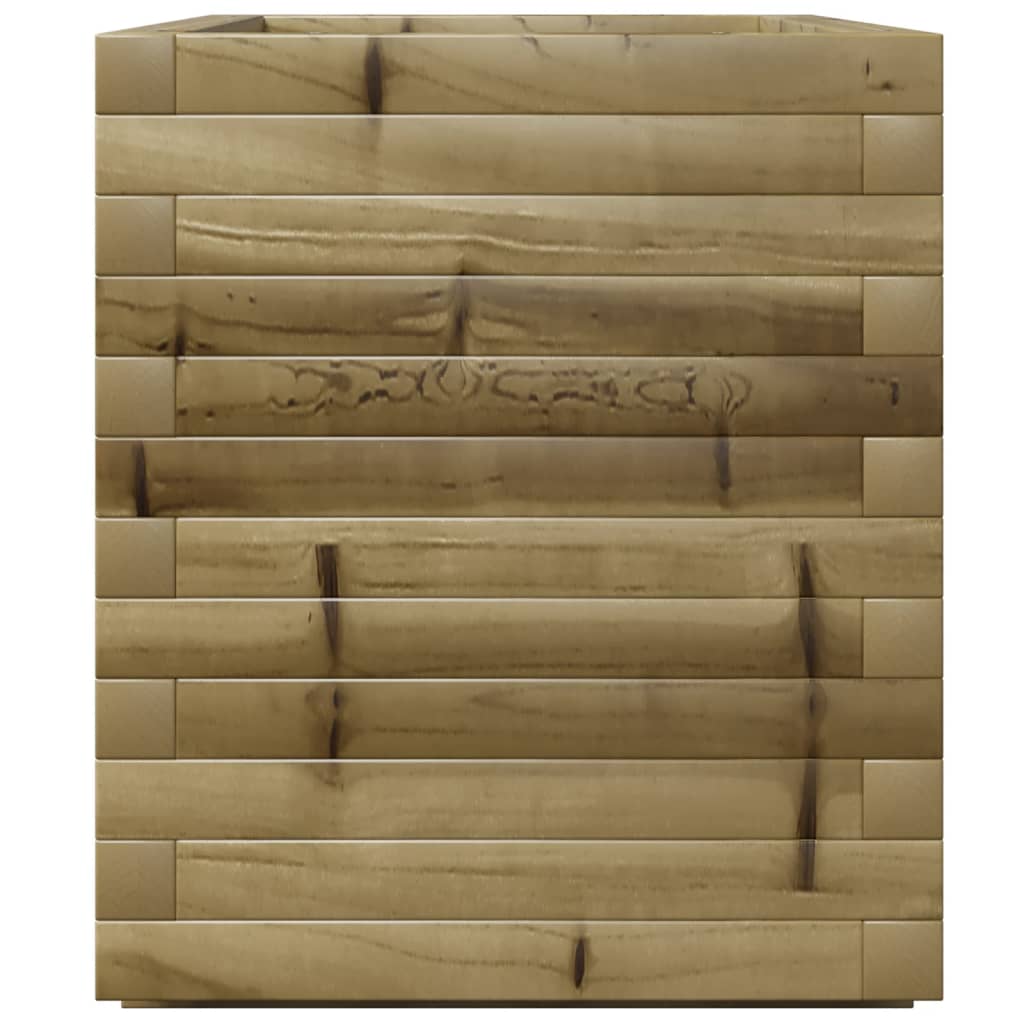 Fioriera Da Giardino 70X40X49,5 Cm In Legno Di Pino Impregnato Impregnato Naturale