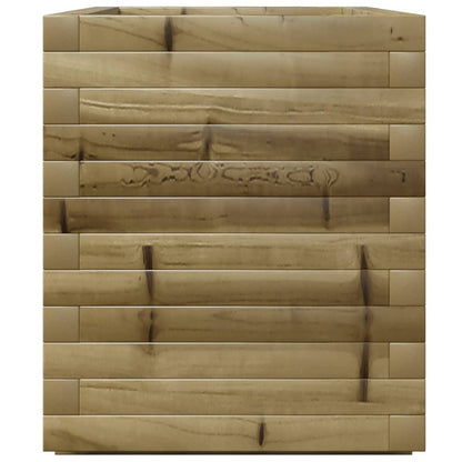 Fioriera Da Giardino 70X40X49,5 Cm In Legno Di Pino Impregnato Impregnato Naturale