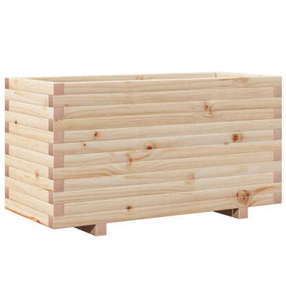 Fioriera Da Giardino 90X40X49,5 Cm In Legno Massello Di Pino Douglas Naturale