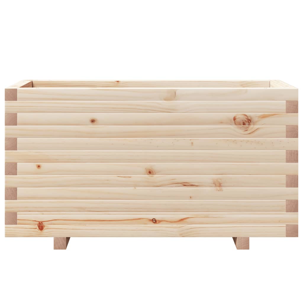 Fioriera Da Giardino 90X40X49,5 Cm In Legno Massello Di Pino Douglas Naturale