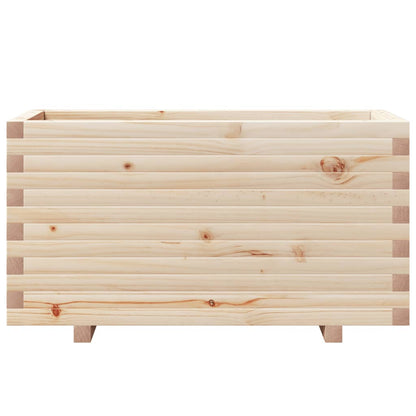 Fioriera Da Giardino 90X40X49,5 Cm In Legno Massello Di Pino Douglas Naturale