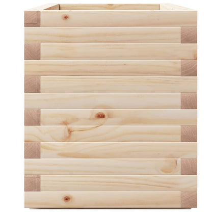 Fioriera Da Giardino 90X40X49,5 Cm In Legno Massello Di Pino Douglas Naturale