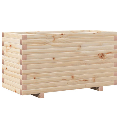 Fioriera Da Giardino 90X40X49,5 Cm In Legno Massello Di Pino Douglas Naturale