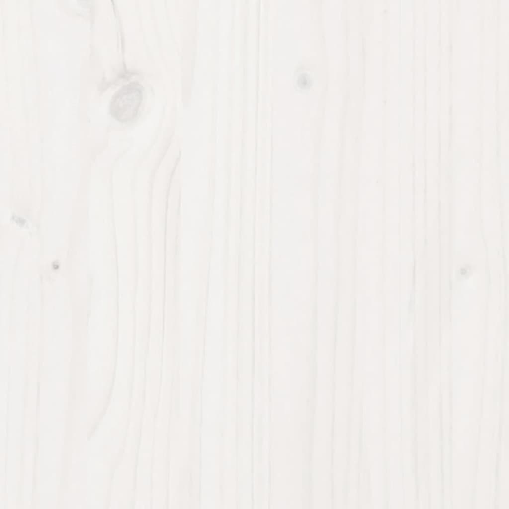 Fioriera Da Giardino Bianca 90X40X49,5Cm Legno Massello Di Pino Pino Naturale