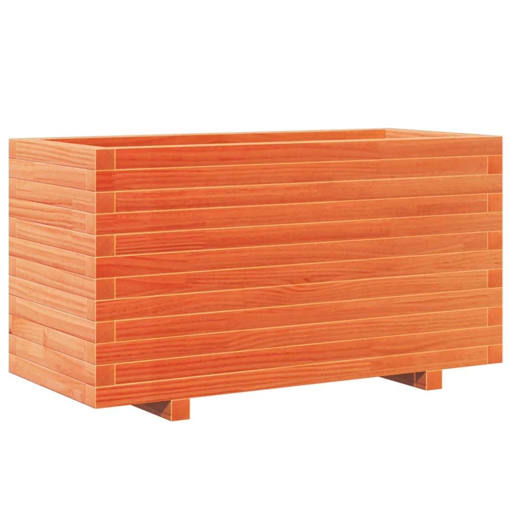 Fioriera Giardino Marrone Cera 90X40X49,5Cm Legno Massello Pino Bianco