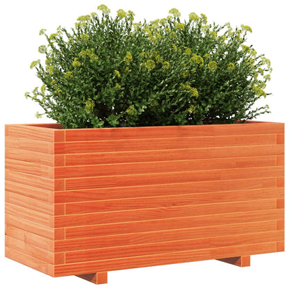 Fioriera Giardino Marrone Cera 90X40X49,5Cm Legno Massello Pino Bianco