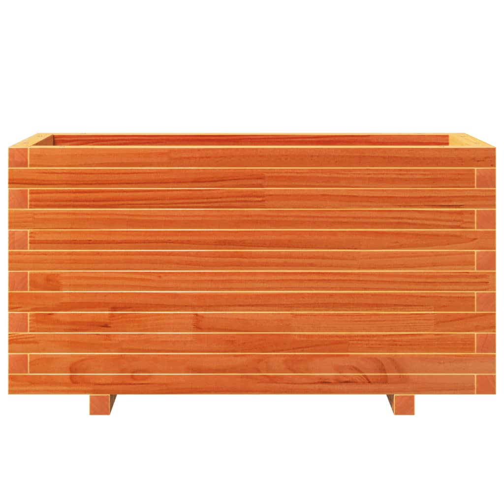 Fioriera Giardino Marrone Cera 90X40X49,5Cm Legno Massello Pino Bianco