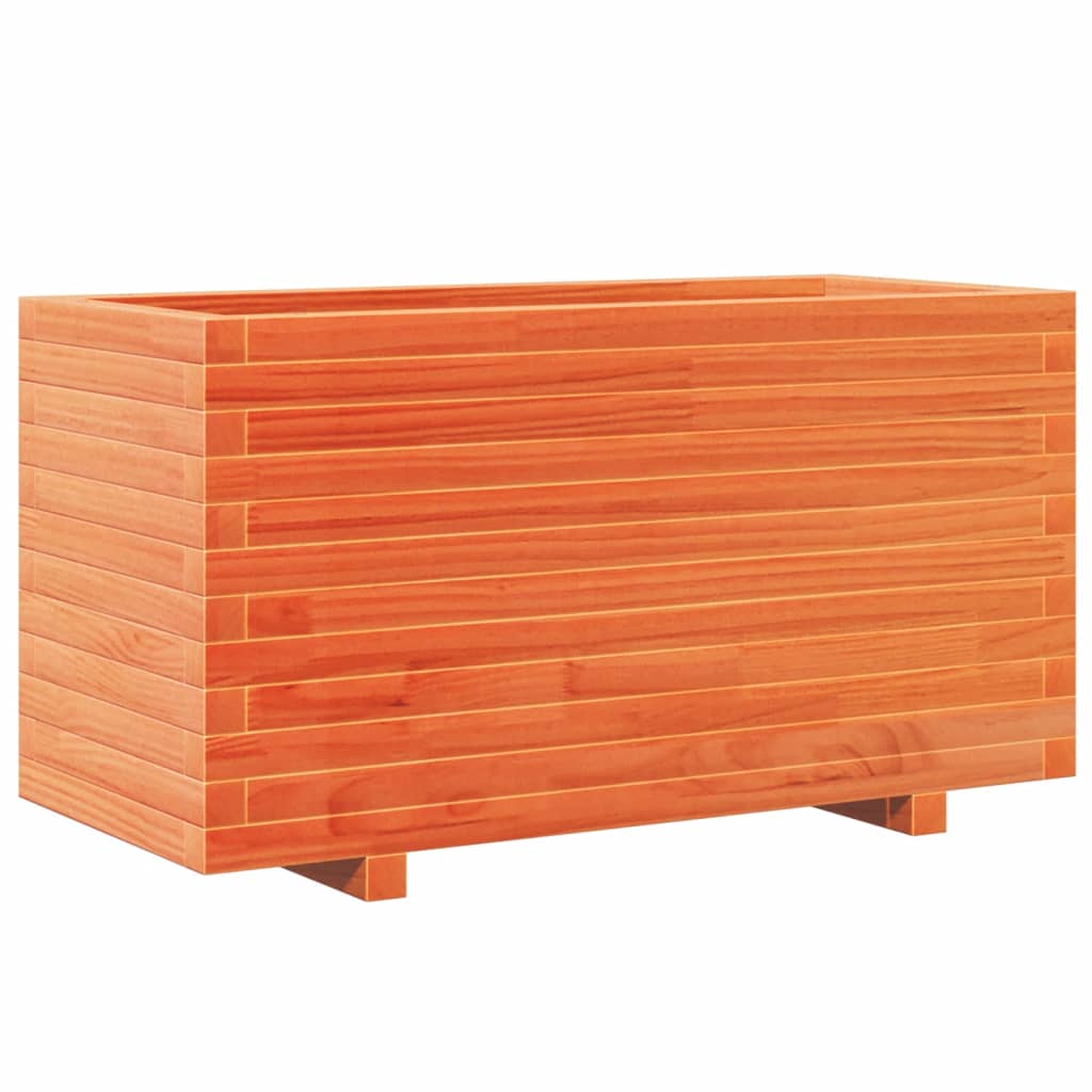 Fioriera Giardino Marrone Cera 90X40X49,5Cm Legno Massello Pino Bianco