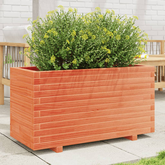 Fioriera Giardino Marrone Cera 90X40X49,5Cm Legno Massello Pino Bianco
