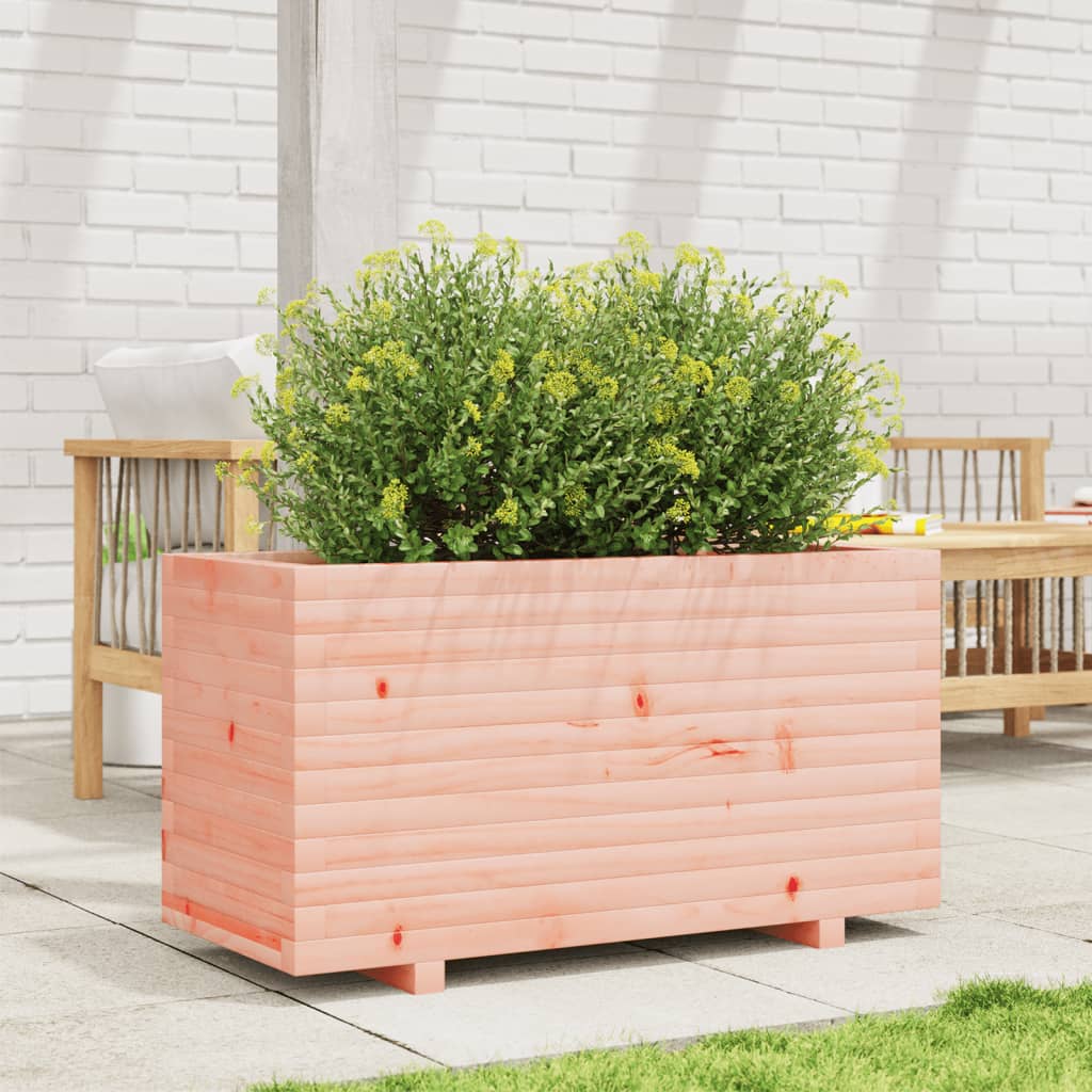 Fioriera Da Giardino 90X40X49,5 Cm In Legno Massello Di Douglas Pino Naturale