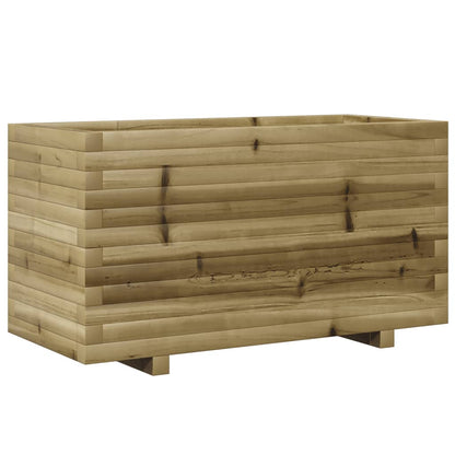 Fioriera Da Giardino 90X40X49,5 Cm In Legno Di Pino Impregnato Bianco