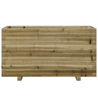 Fioriera Da Giardino 90X40X49,5 Cm In Legno Di Pino Impregnato Bianco