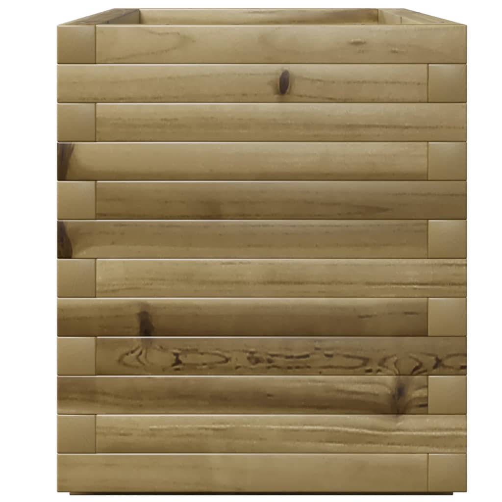 Fioriera Da Giardino 90X40X49,5 Cm In Legno Di Pino Impregnato Bianco