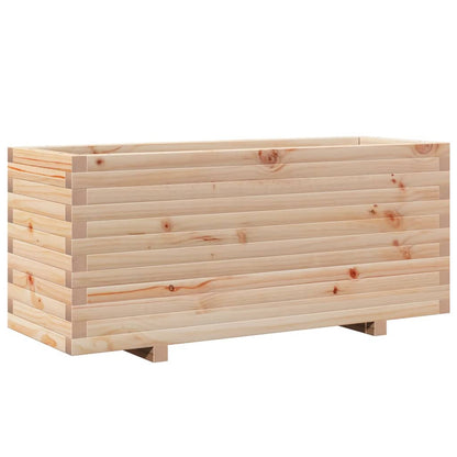 Fioriera Da Giardino 110X40X49,5 Cm In Legno Massello Di Pino Douglas Naturale