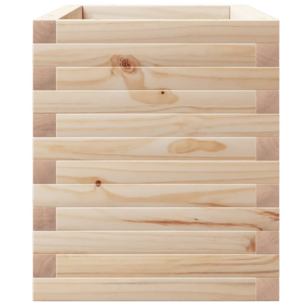 Fioriera Da Giardino 110X40X49,5 Cm In Legno Massello Di Pino Douglas Naturale