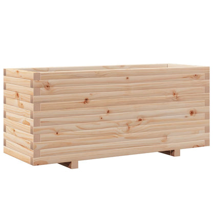 Fioriera Da Giardino 110X40X49,5 Cm In Legno Massello Di Pino Douglas Naturale
