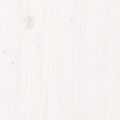 Fioriera Da Giardino Bianca 110X40X49,5 Cm Legno Massello Pino Cera Marrone