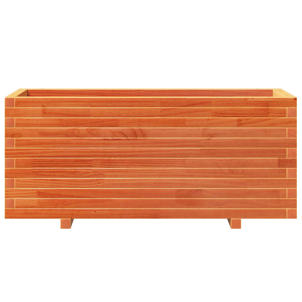 Fioriera Giardino Marrone Cera 110X40X49,5 Legno Massello Pino Bianco