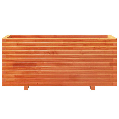 Fioriera Giardino Marrone Cera 110X40X49,5 Legno Massello Pino Bianco