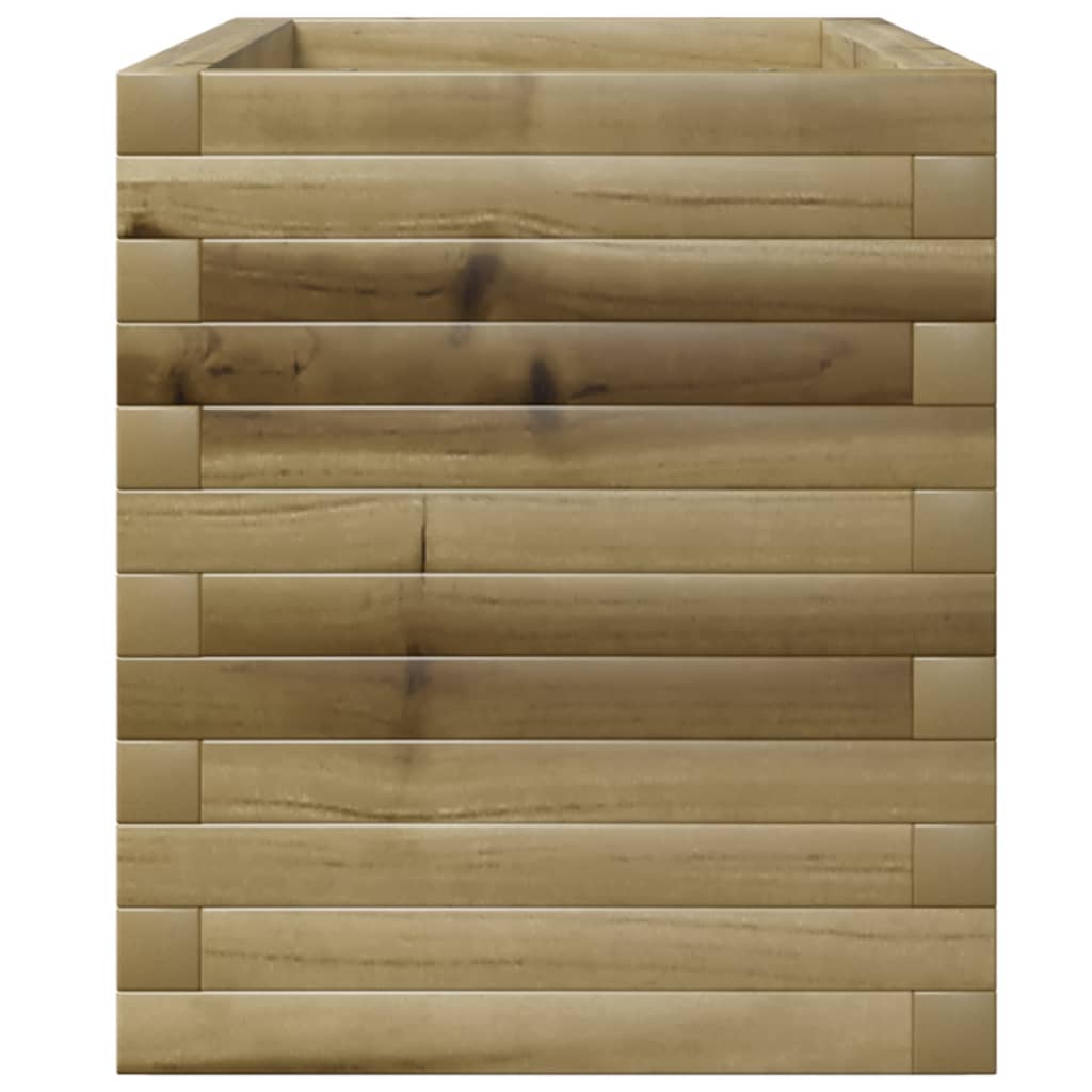 Fioriera Da Giardino 110X40X49,5 Cm In Legno Di Pino Impregnato Bianco