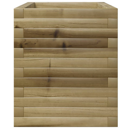 Fioriera Da Giardino 110X40X49,5 Cm In Legno Di Pino Impregnato Bianco
