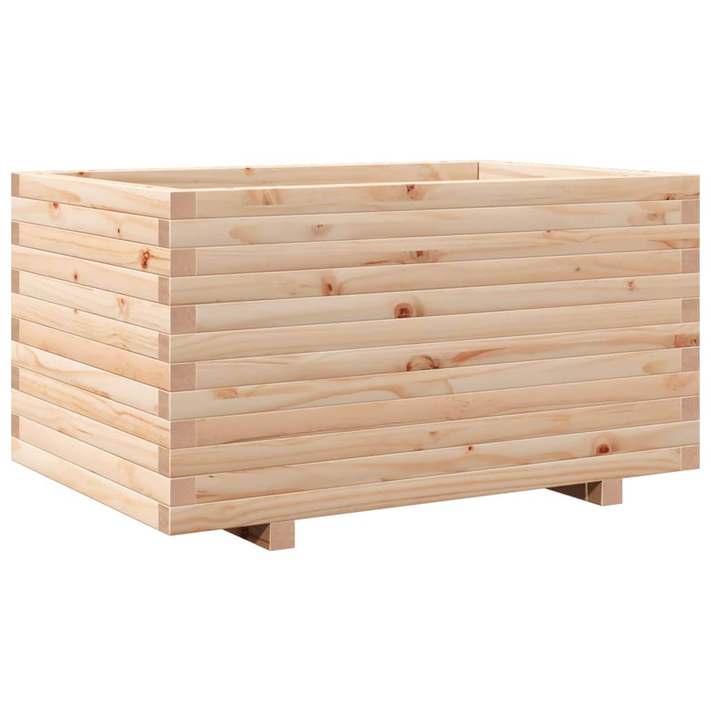 Fioriera Da Giardino 90X60X49,5 Cm In Legno Massello Di Pino Douglas Naturale