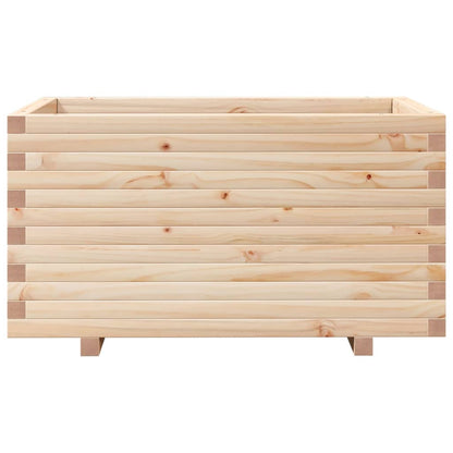Fioriera Da Giardino 90X60X49,5 Cm In Legno Massello Di Pino Douglas Naturale