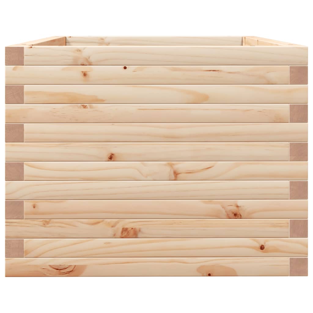 Fioriera Da Giardino 90X60X49,5 Cm In Legno Massello Di Pino Douglas Naturale