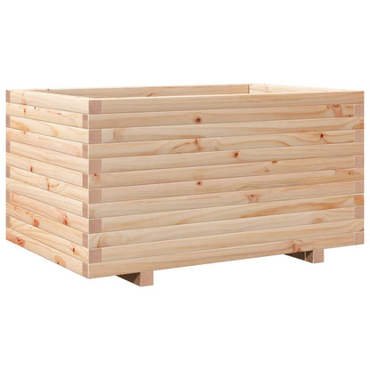 Fioriera Da Giardino 90X60X49,5 Cm In Legno Massello Di Pino Douglas Naturale