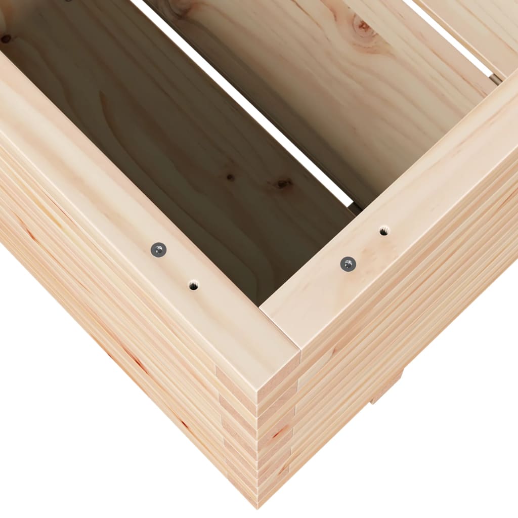 Fioriera Da Giardino 90X60X49,5 Cm In Legno Massello Di Pino Douglas Naturale