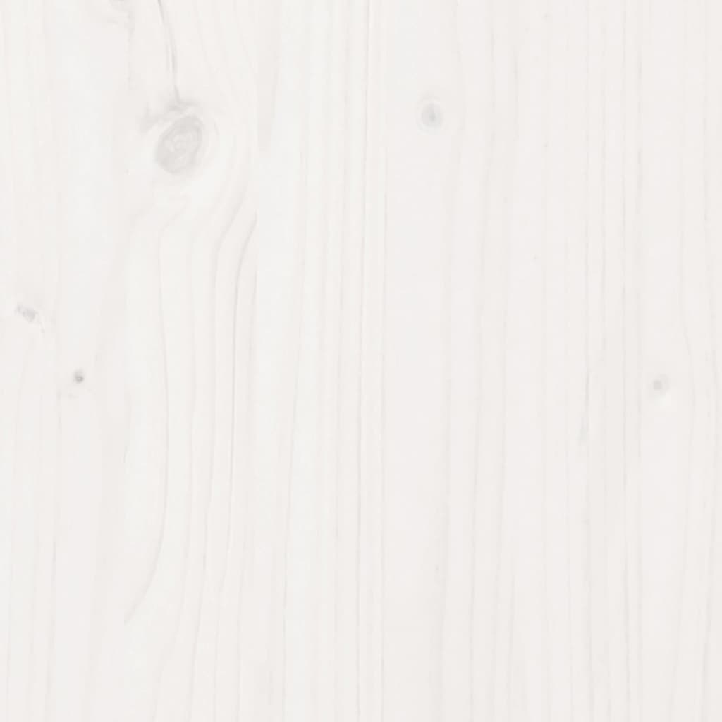 Fioriera Da Giardino Bianca 90X60X49,5Cm Legno Massello Di Pino Bianco