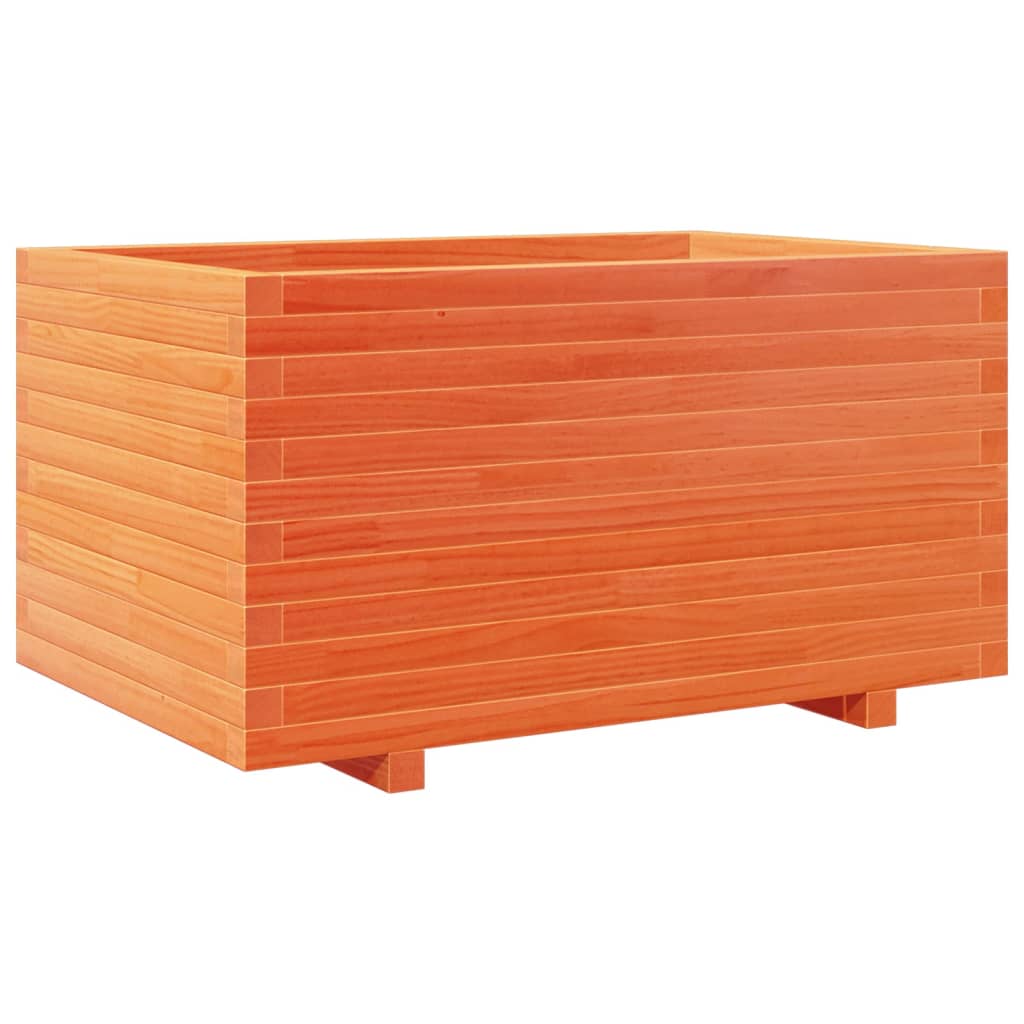 Fioriera Giardino Marrone Cera 90X60X49,5Cm Legno Massello Pino Impregnato Naturale