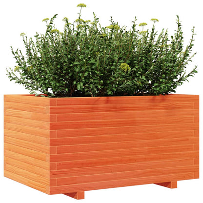 Fioriera Giardino Marrone Cera 90X60X49,5Cm Legno Massello Pino Impregnato Naturale