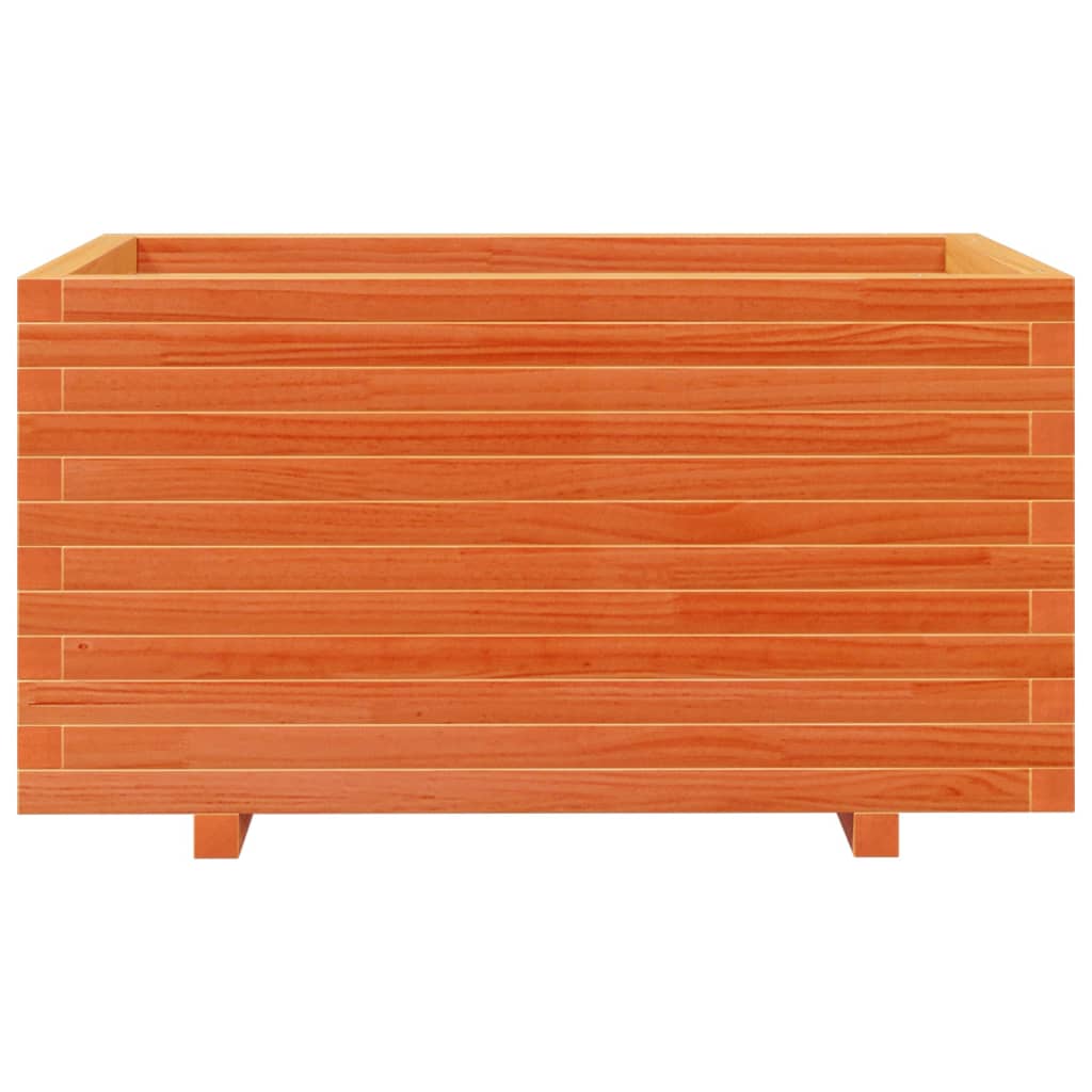 Fioriera Giardino Marrone Cera 90X60X49,5Cm Legno Massello Pino Impregnato Naturale