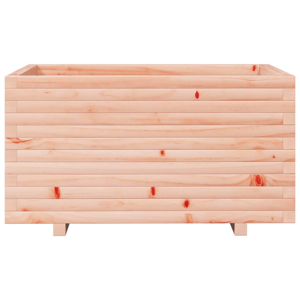Fioriera Da Giardino 90X60X49,5 Cm In Legno Massello Di Douglas Bianco