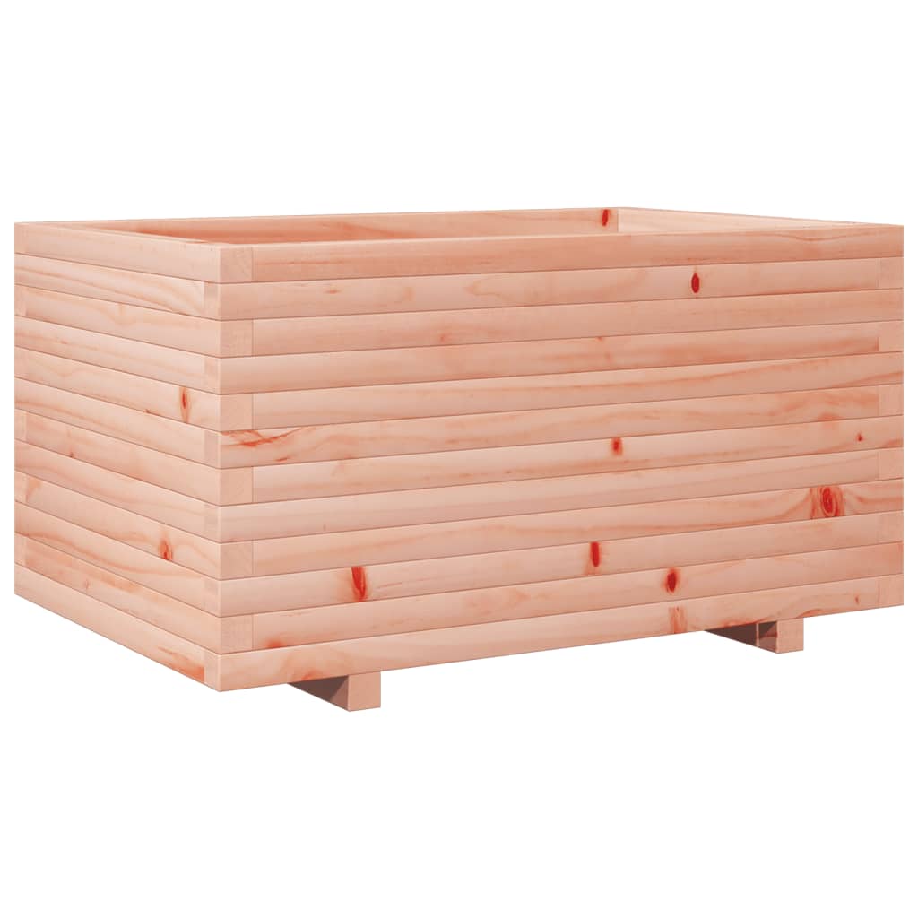 Fioriera Da Giardino 90X60X49,5 Cm In Legno Massello Di Douglas Bianco