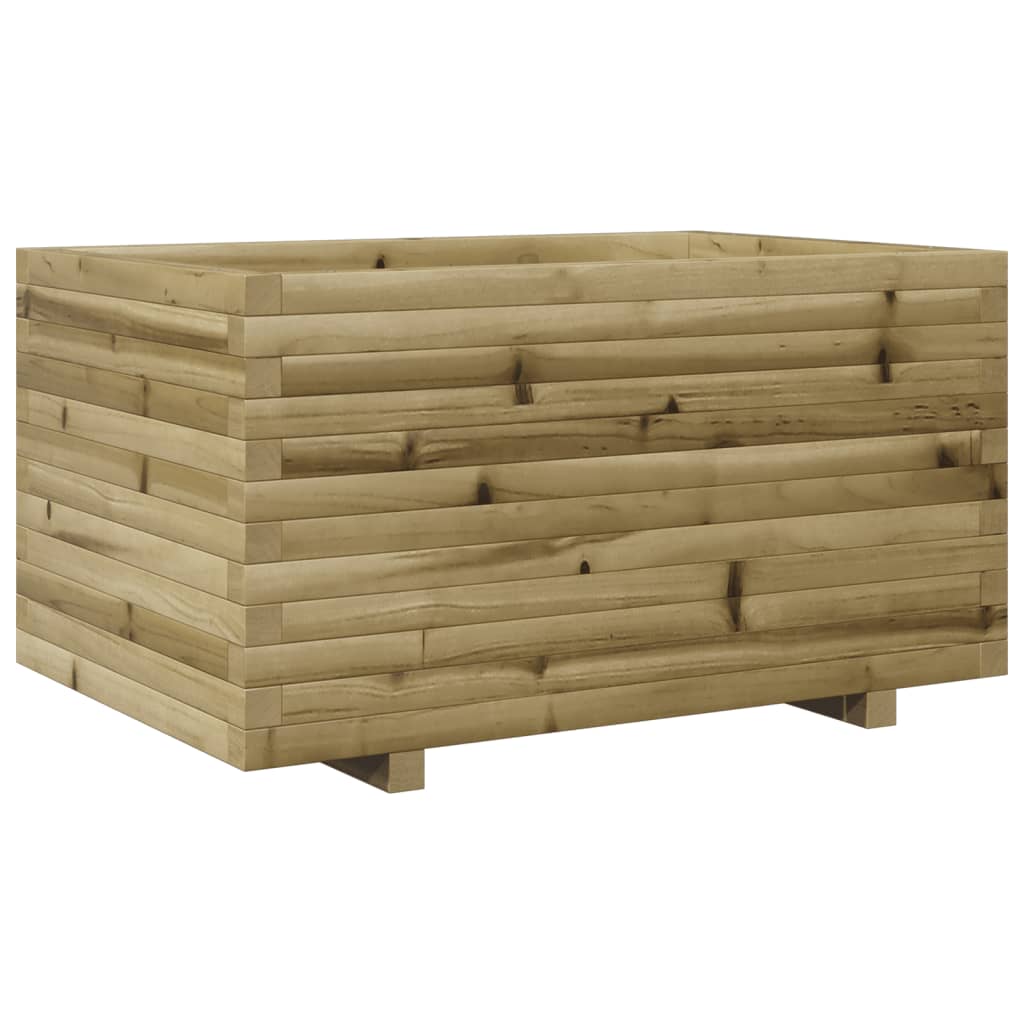 Fioriera Da Giardino 90X60X49,5 Cm In Legno Di Pino Impregnato Impregnato Naturale