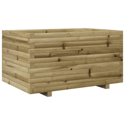 Fioriera Da Giardino 90X60X49,5 Cm In Legno Di Pino Impregnato Impregnato Naturale