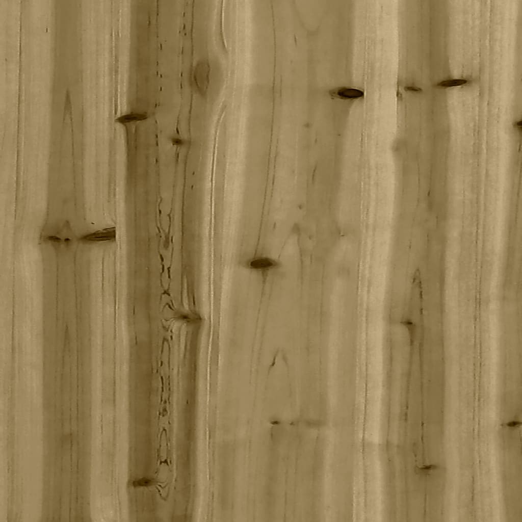 Fioriera Da Giardino 90X60X49,5 Cm In Legno Di Pino Impregnato Impregnato Naturale