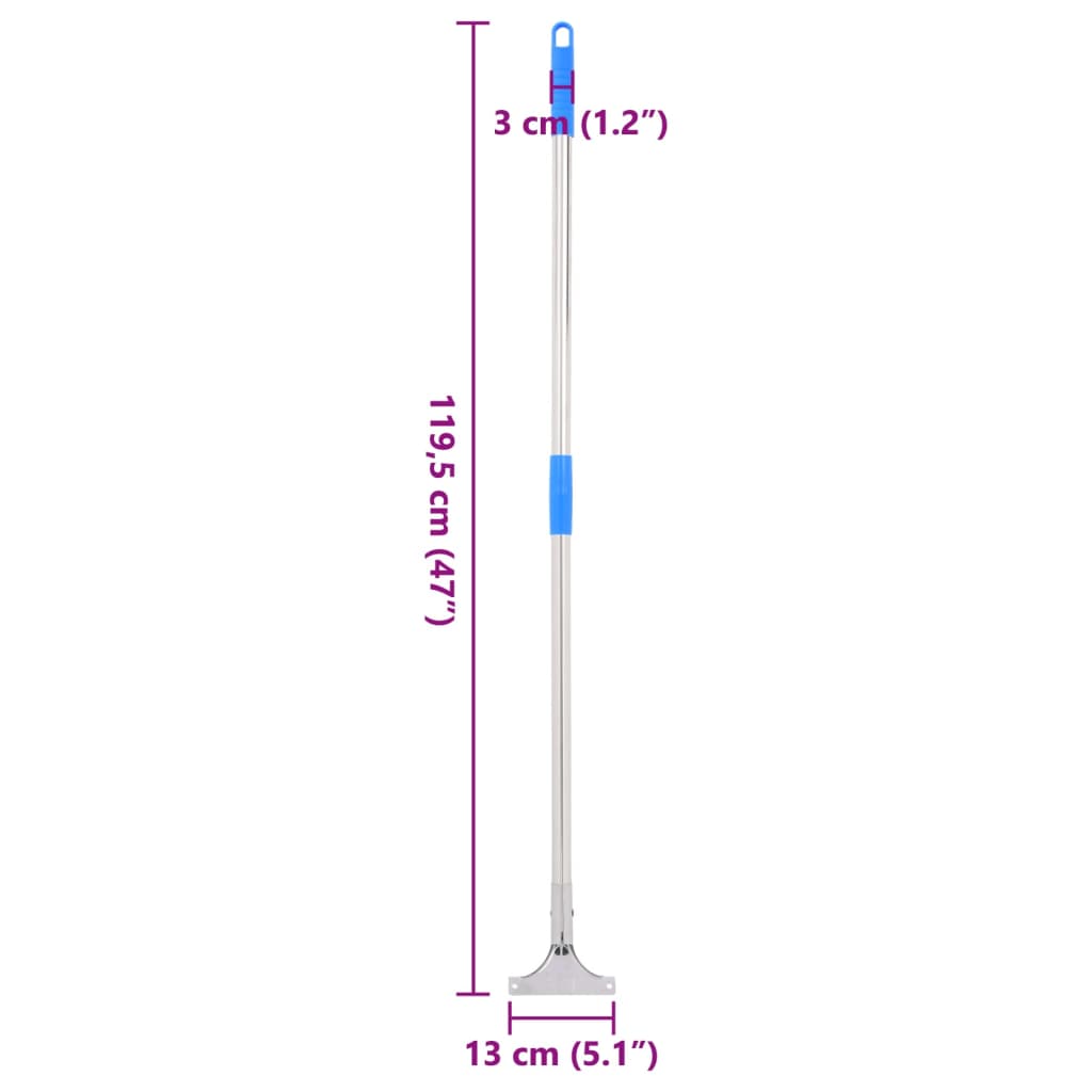 Manici Per Tergipavimento 5Pz 119,5Cm In Acciaio E Plastica