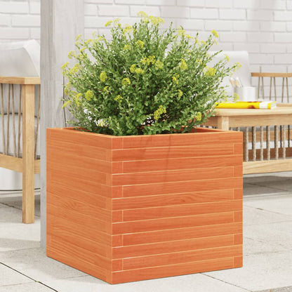 Fioriera Giardino Marrone Cera Legno Massello Pino Cera Marrone