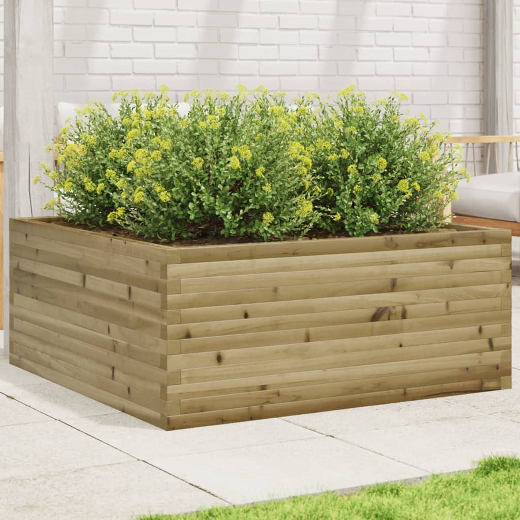 Fioriera Da Giardino In Legno Di Pino Impregnato Impregnato Naturale