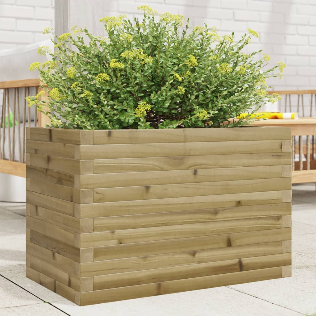 Fioriera Da Giardino In Legno Di Pino Impregnato Impregnato Naturale