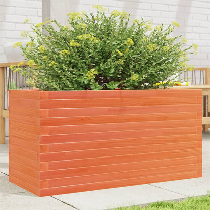 Fioriera Giardino Marrone Cera Legno Massello Pino Cera Marrone