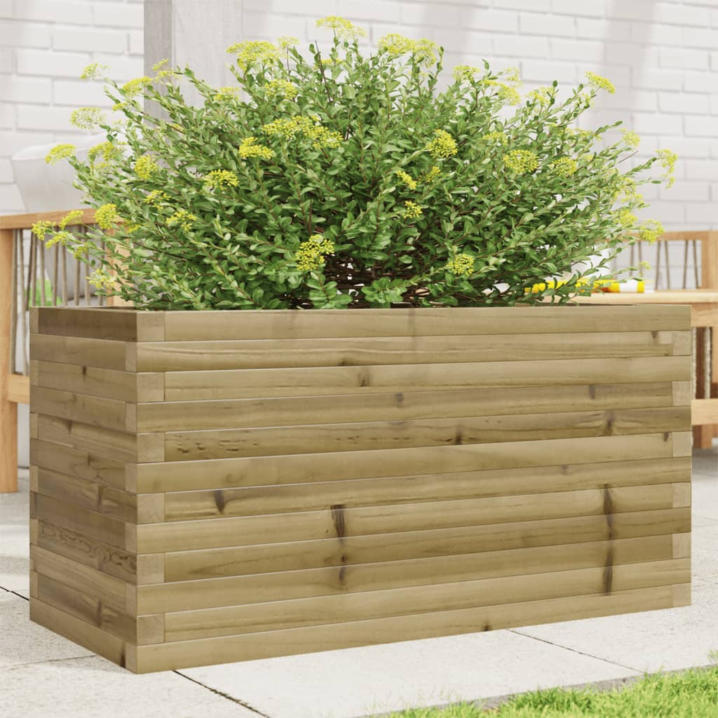 Fioriera Da Giardino In Legno Di Pino Impregnato Impregnato Naturale